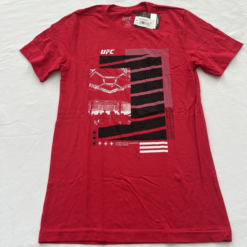 UFC Arena T Shirt Adult Size Small Prom Merch Red NWT
